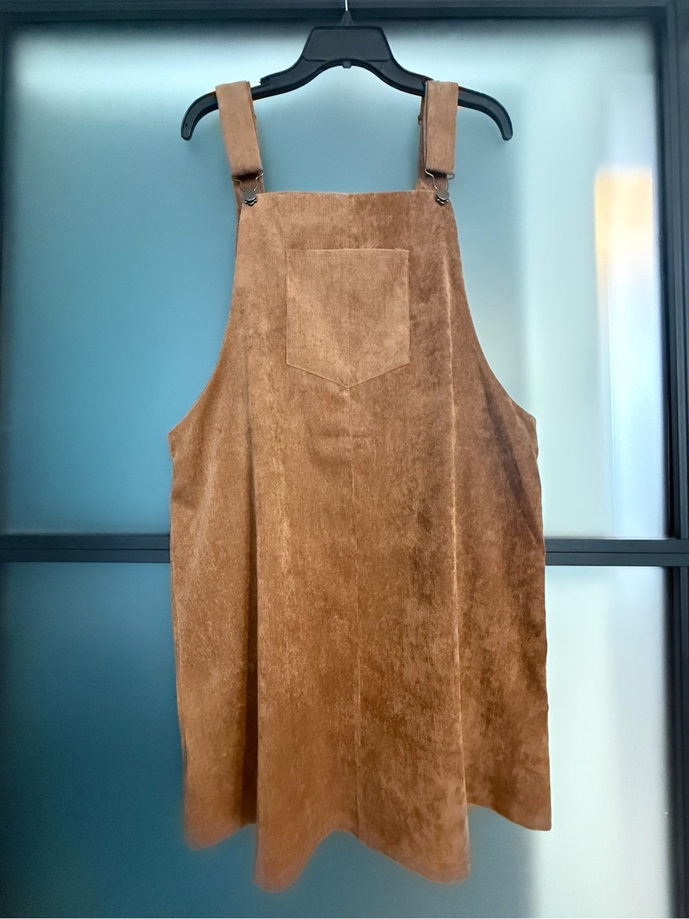 Brown Corduroy Overall Dress